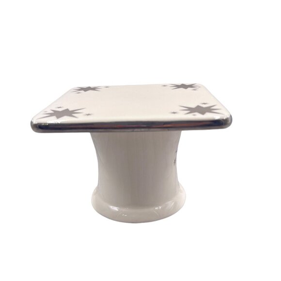 Vintage Bath and Body Works 1999 Pedestal Candle Holder Silver Stars - Picture 4 of 9